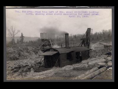 Erie Canal: dam and reservoir at Delta on Mohawk River