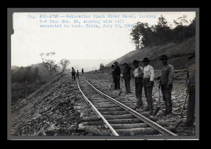 Erie Canal: dam and reservoir at Delta on Mohawk River