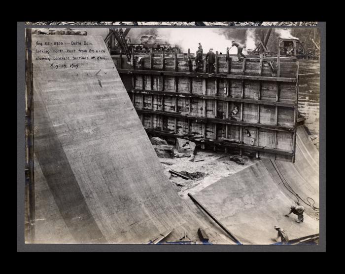 Erie Canal: dam and reservoir at Delta on Mohawk River