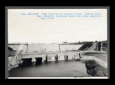 Erie Canal: dam and reservoir at Delta on Mohawk River