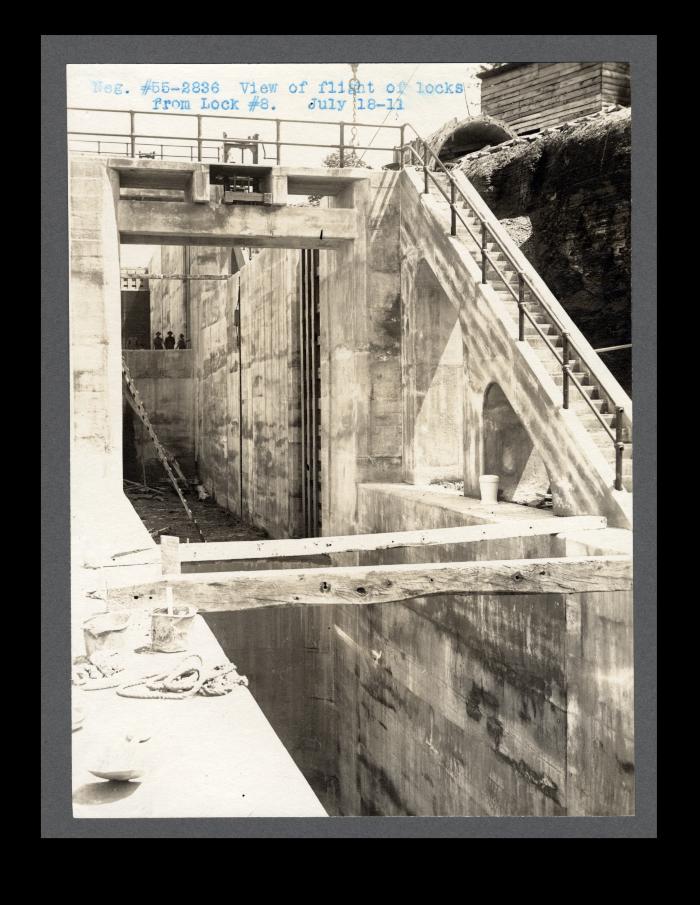 Erie Canal: dam and reservoir at Delta on Mohawk River