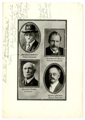 GAR photographs of Augustus T. Gurlitz (identified as Adam J. Wagner), Frederick R. Meres, William E. Kimball and Henry J. Brewer, Civil War veterans
