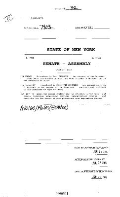 NYS Bill and Veto Jackets: 2014, Chapter 32