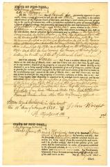 Affidavit of Revolutionary War service and property by John Wright