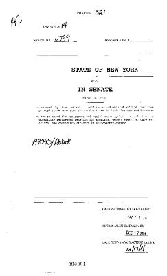 NYS Bill and Veto Jackets: 2014, Chapter 521