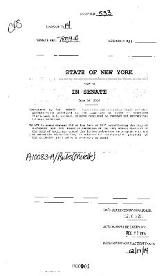 NYS Bill and Veto Jackets: 2014, Chapter 533