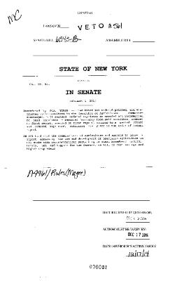 NYS Bill and Veto Jackets: 2014, Veto 561