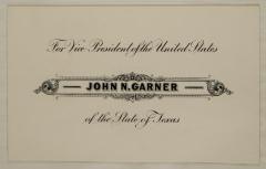 Electoral College ballot for John Garner as Vice President