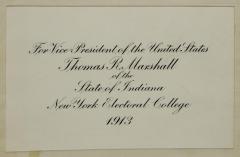 Electoral College ballot for Thomas Marshall as Vice President