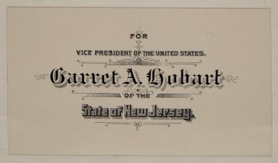 Electoral College ballot for Garret Hobart as Vice President