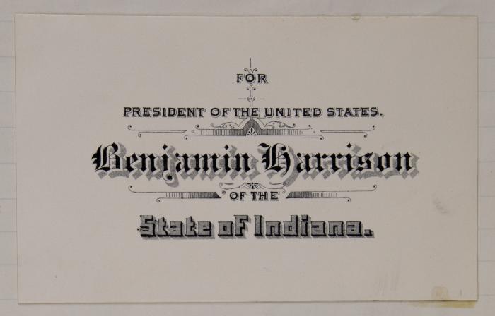 Electoral College ballot for Benjamin Harrison as President