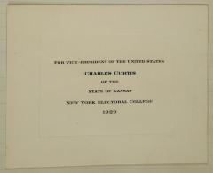 Electoral College ballot for Charles Curtis as Vice President