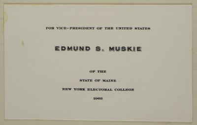 Electoral College ballot for Edmund Muskie as Vice President