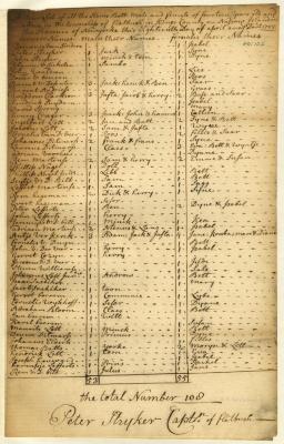 List of negro slaves and owners, Flatbush, Kings County