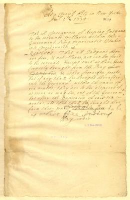 Council resolution on freedom of Native Americans from enslavement