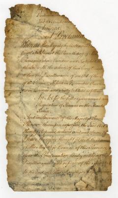Proclamation regarding sailors