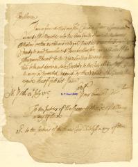 Letter from Governor Hunter for the arrest of John Conrad Wiser