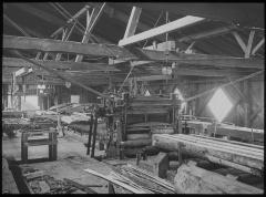 Interior of Large Sawmill: Gang Saw