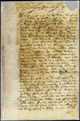 Letter from director Stuyvesant to captain Cregier