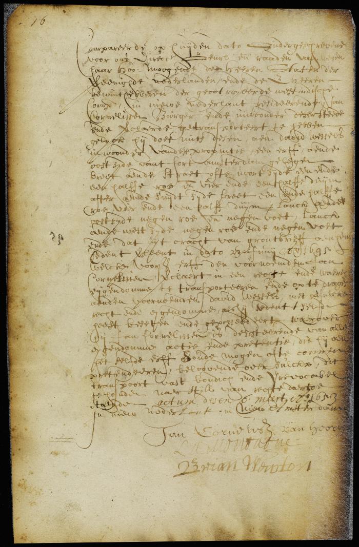 Deed of Jan Cornelissen to David Wessels for a lot in New Amsterdam