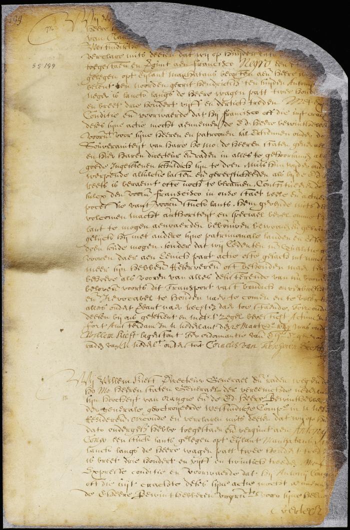 Patent of Francisco for land on Manhattan Island