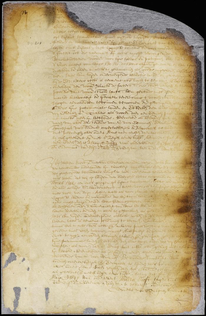Patent of Isaac d'Foreest for land on Manhattan Island