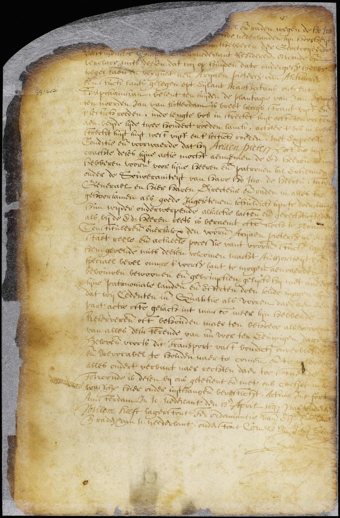 Patent of Ariaen Pietersen for a tract of land on Manhattan Island
