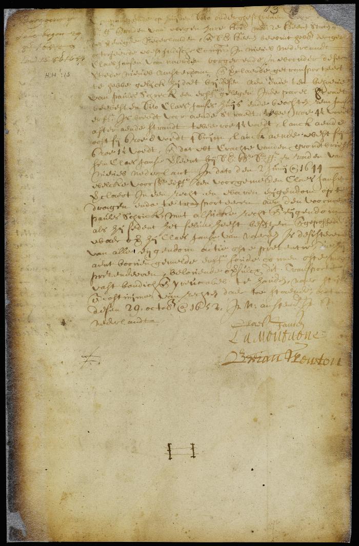 Deed of Claes Jansen van Naerden to Paulus Schreck for a lot in New Amsterdam