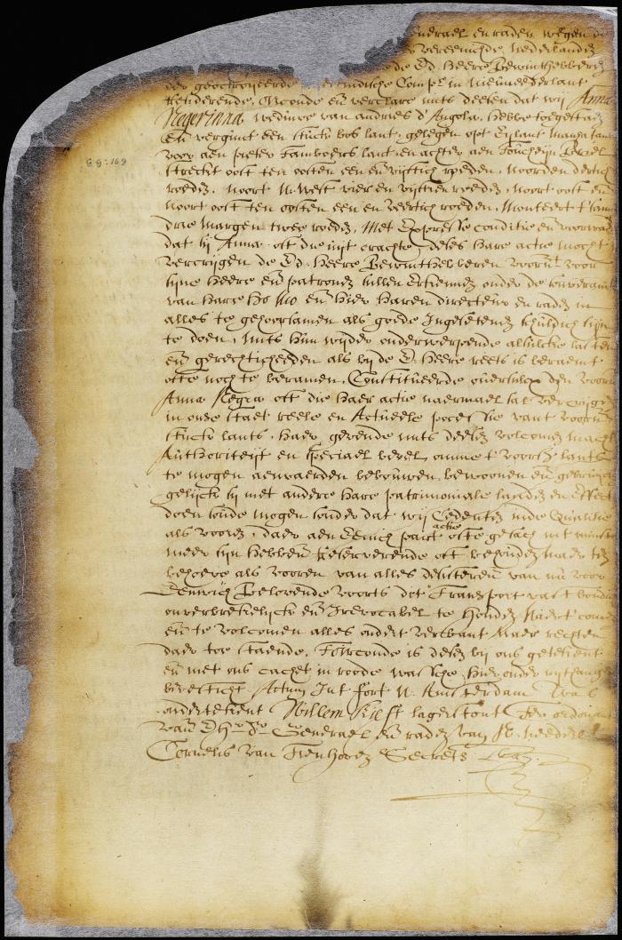 Patent of Anna, widow of Andries d'Angola, for land on Manhattan Island