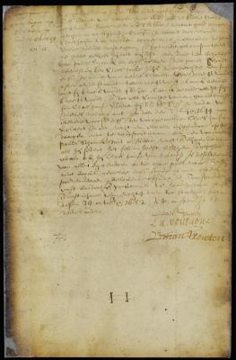 Deed of Claes Jansen van Naerden to Paulus Schreck for a lot in New Amsterdam