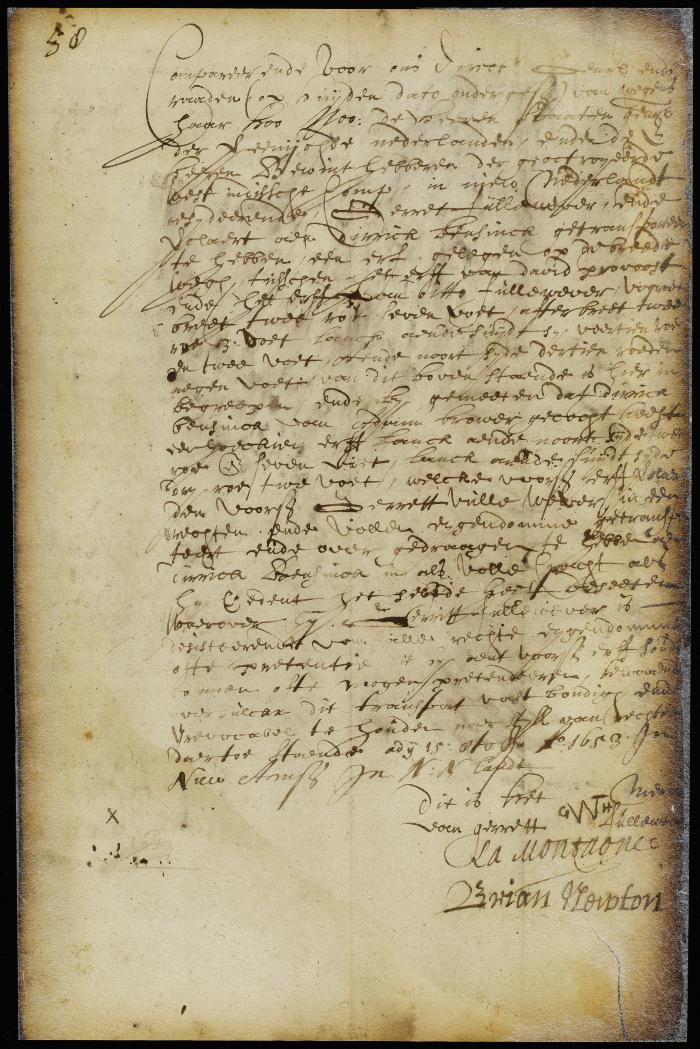 Deed of Gerrit Fullewever to Dirrick Bensinck for a lot in New Amsterdam