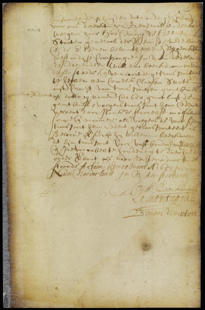 Deed of William Beeckman to Cornelis Claesen Swits