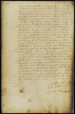 Deed of William Beeckman to Harmen Smeeman of a house and lot on Manhattan Island