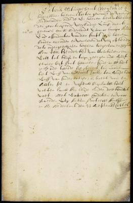 Patent of Jan Hendricksen for a lot by Fort Casimir