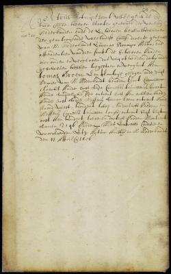 Patent of Thomas Broen for a plantation on the South river, below Fort Casimir (New Castle, Delaware)