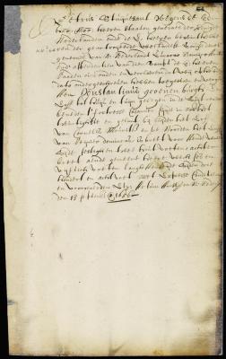Patent of Constantinus Groenenburgh for a lot below Fort Casimir