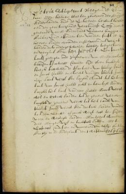 Patent of Jean Picolet for land south of Fort Casimir
