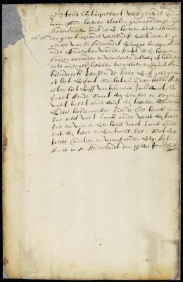 Patent of Hendrick Jansen for a lot in New Amsterdam