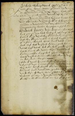 Patent of Hendrick Jansen van Ieveren for land on Long Island