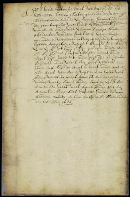 Patent of Peter Rudolf for a lot in New Amsterdam