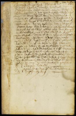 Patent of Peter Hartgers for a lot at Beyerwyck (Albany)