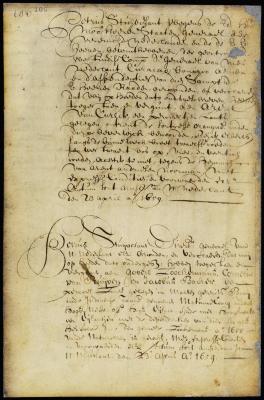 Patent of Govert Loockermans, Cornelis van Ruyven and Jacobus Backer for a tract of land on Long Island