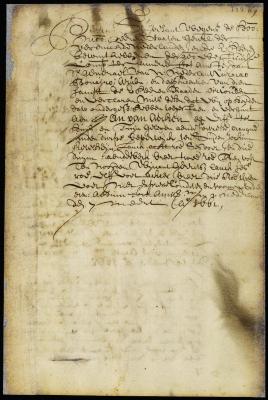 Patent of Jan van Aecken for a lot at Beverwyck (Albany)