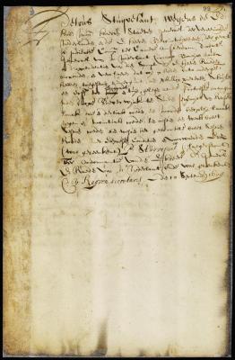 Patent of Philip Pietersen Schuyler for a lot at Fort Orange (Albany)