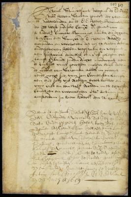Patent of Gustavus Daniels for a lot on Long Island