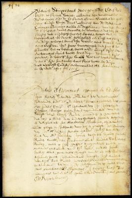 Patent of Fredrick Philipsen for a lot in New Amsterdam