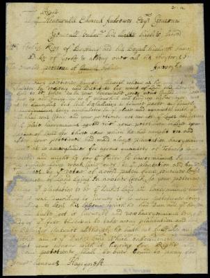 Petition of Cornelius Johnson for a grant of land at Whorekill