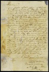 Letter from Helmanus Wiltbank, Edward Southrin and Alexander Molestine to gov. Andros