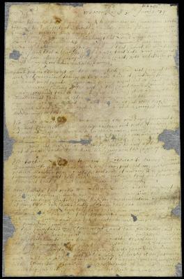 Letter from Luke Watson to gov. Andros