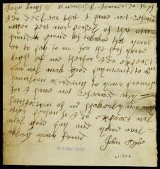 Letter from John Ogle to John Brigs